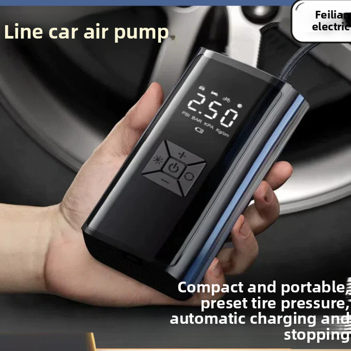 Car-mounted portable air pump
